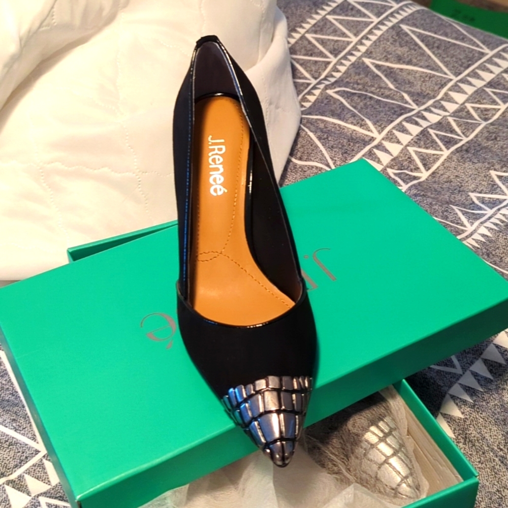 J.Renee Black and Silver Women's Shoe